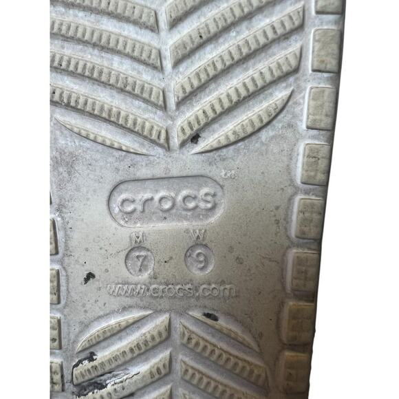 Crocs Baya Platform Sandal Unisex Women's 9 Men's 7 White Gray Slides - Picture 10 of 10